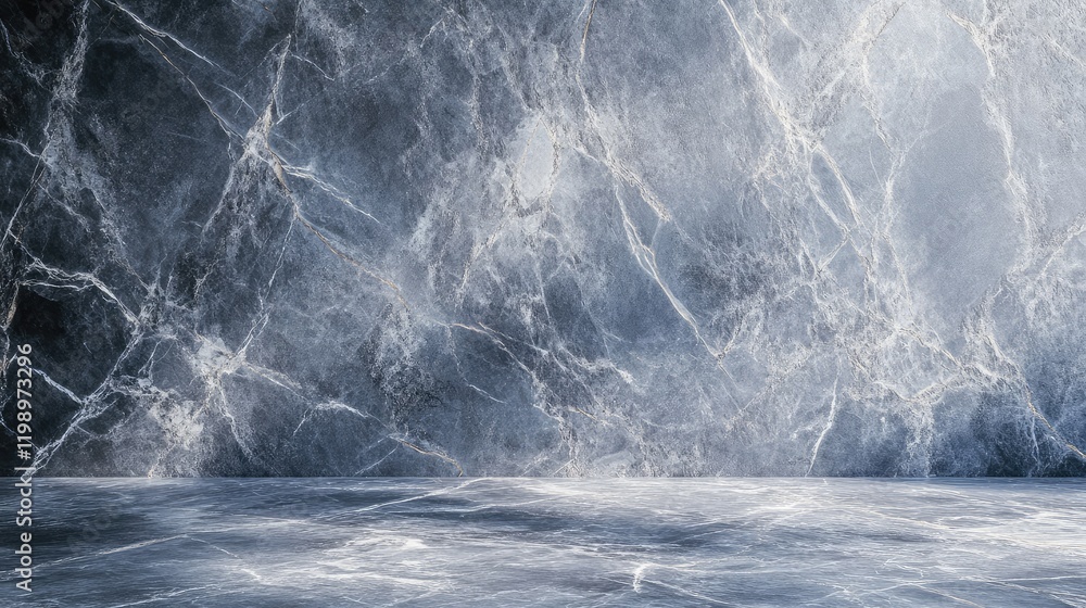 Aufkleber Close up of textured gray marble bathroom backdrop with smooth surface and empty space for text in modern interior design setting