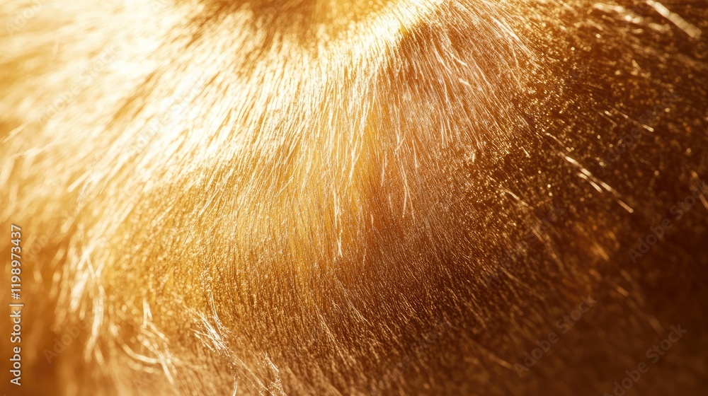 Poster Detailed close up of golden fruit skin featuring fuzzy texture in warm golden hues with ample empty space for text overlay in a soft-focused setting