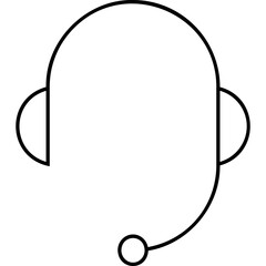 Simple vector icon headphones
