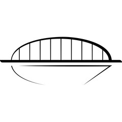 Simple vector icon bridge