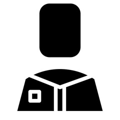 Human Shape People Glyph Icon