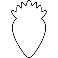 Simple vector icon strawberry
