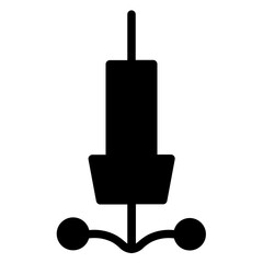 Needle Injection Medical Glyph Icon
