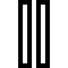 Simple vector icon pause button