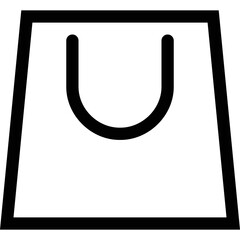 Simple vector icon shopping bag
