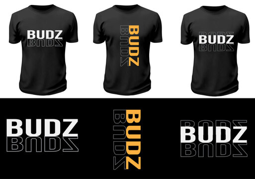 budz typography t shirt design template. vector and creative t shirt design  