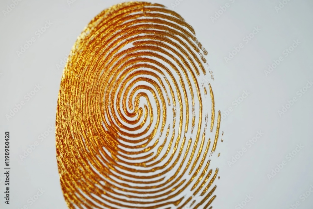 Poster a close-up shot of a fingerprint with a spiral design pattern