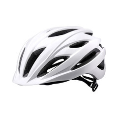 Fototapeta premium Biking safety gear white helmet for cyclists