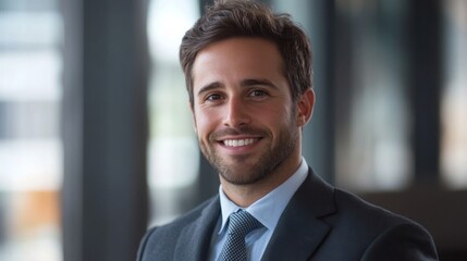 Fototapeta premium Portrait of a Confident and Successful Businessman