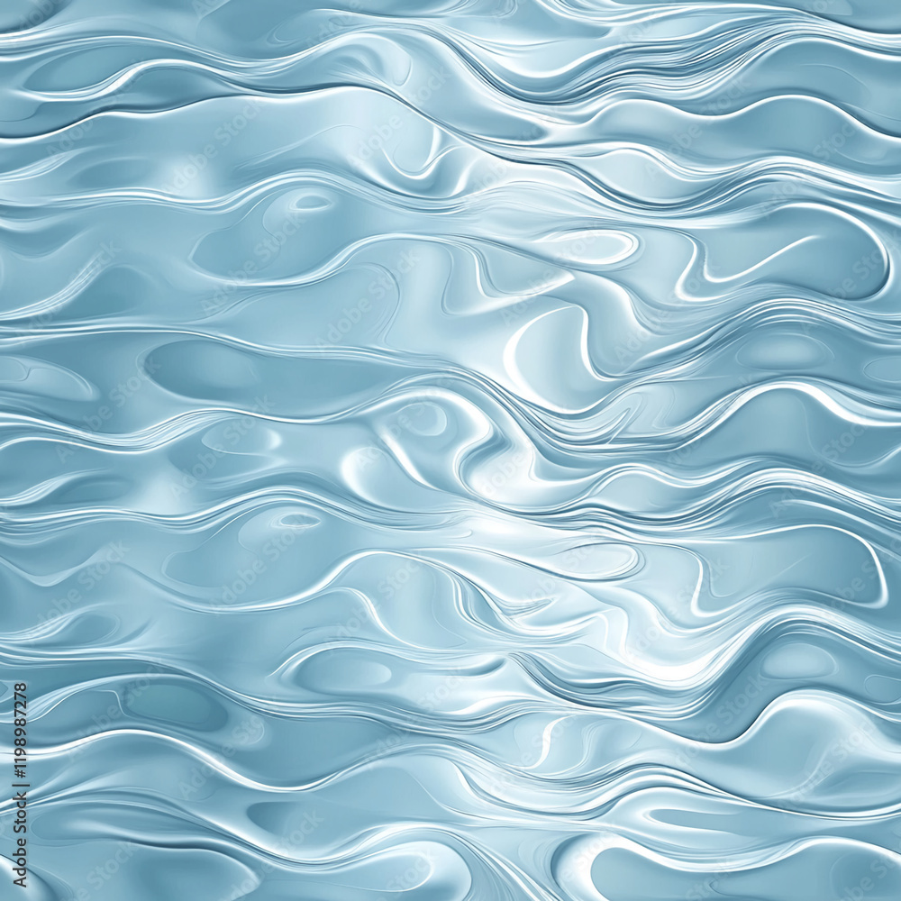 Poster Abstract blue liquid texture with wave patterns for modern backgrounds