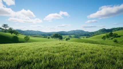 Obraz premium Rolling Green Hills Landscape