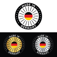 Made in Germany Badge Tag Seal Hergestellt in Deutschland Make