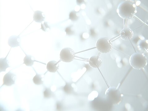 A micro-level visualization of a molecular framework, emphasizing behavior and interaction. The clean blue grid and light white tones create a striking scientific and engineering-focused design.