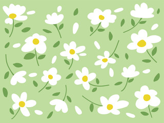 Hand drawn flowers, seamless patterns with floral for fabric, textiles, clothing, wrapping paper, cover, banner, interior decor, abstract backgrounds.
