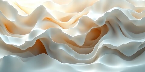 Obraz premium Abstract Creamy Waves: A Digital Art Piece