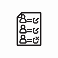 Human resources checklist document icon vector sign