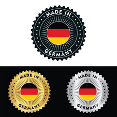 Made in Germany Badge Tag Seal Hergestellt in Deutschland Make