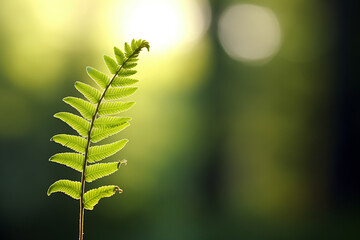 A fern reveals its intricate beauty as it unfurls under the dappled light of a quiet forest