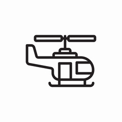 Rescue helicopter medical transport icon vector sign
