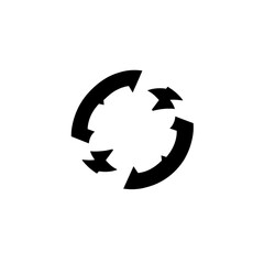Simple black and white arrow and circle logo design.