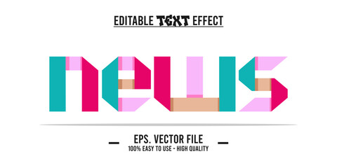 news word typography, vector illustration design, for poster design needs, banners, advertisements, promotions and others. news word made of illustration art letters, eps file