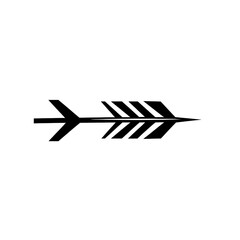Fototapeta premium Simple Black Arrowhead Symbol Design