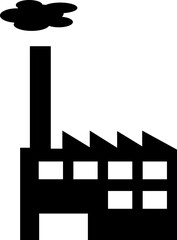 Industrial building factory icon.Factory and industrial vector line icon.Industry power, chemical manufacturing building warehouse nuclear energy plant.Industrial building, factory and power plants.