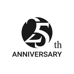 25th logo design, 25th anniversary logo design, vector, symbol, icon
