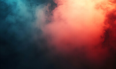 Red blue smoke studio backdrop