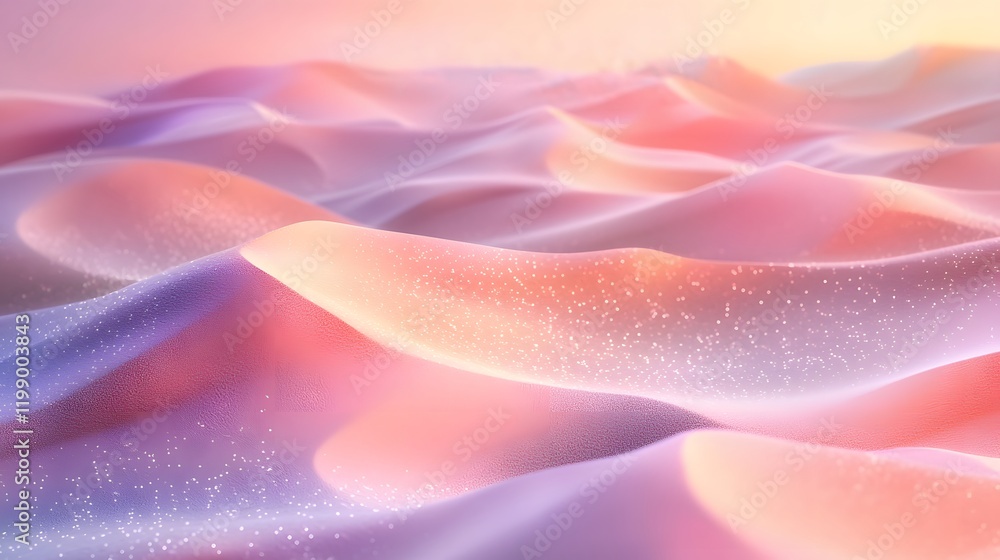 Poster Soft sand-like textures blending seamlessly into glowing gradients of pink and peach