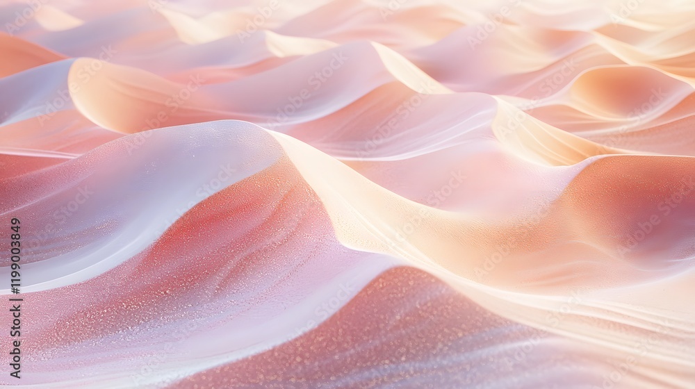 Poster Soft sand-like textures blending seamlessly into glowing gradients of pink and peach
