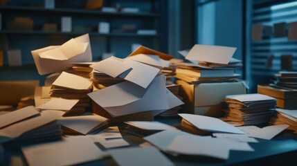 Busy Inbox. Email marketing campaign inundated with numerous emails.