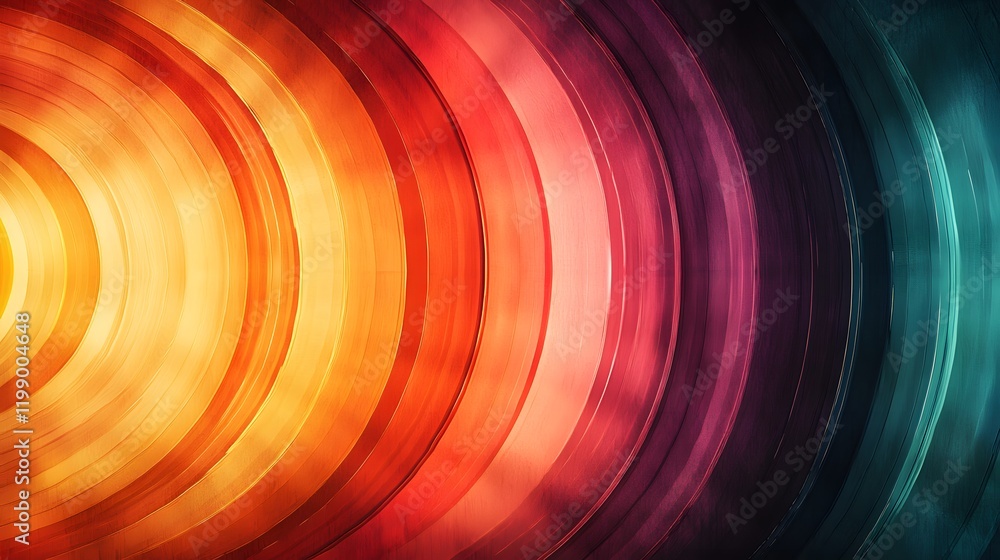 Poster Smooth arcs of light in pastel rainbow gradients, gently blending into each other