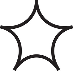 Black star shape vector, isolated svg