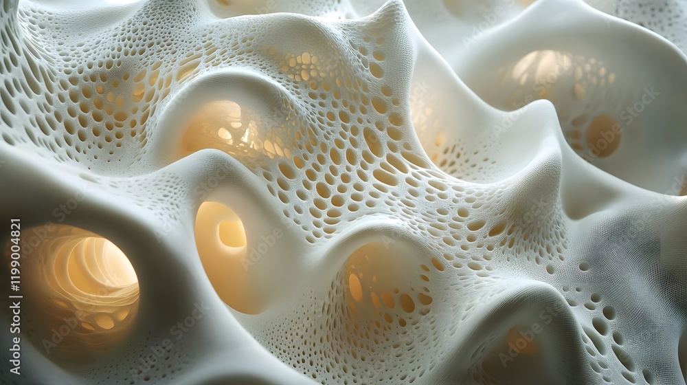 Poster Gently shifting patterns of light on a textured surface, creating a soothing rhythm