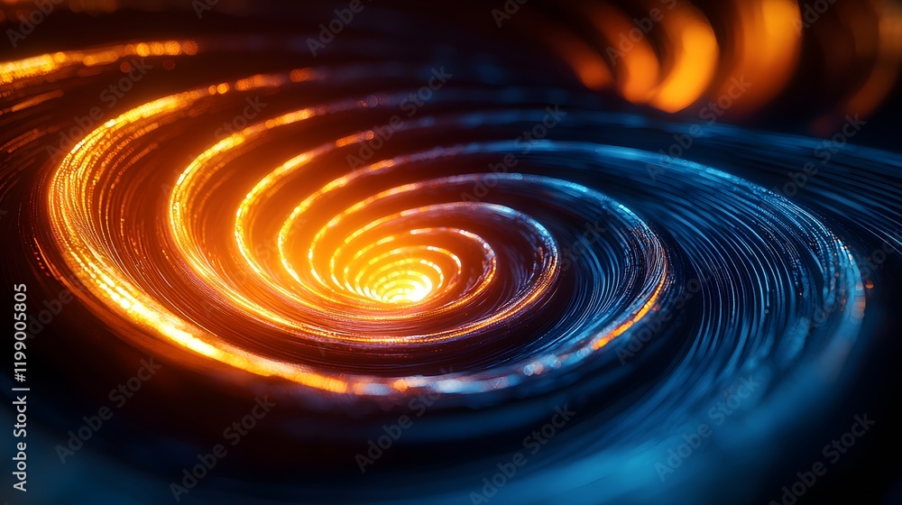 Aufkleber A rhythmic pulse of light flowing outward in concentric circles on a dark background