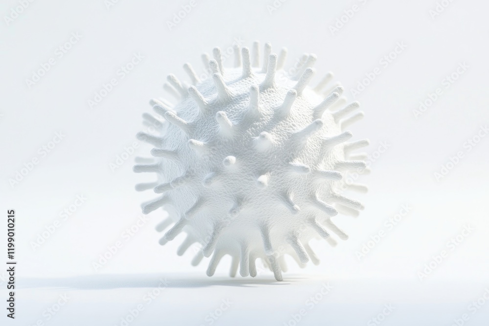 Poster a close-up view of a white object sitting on a white surface, perfect for use in product photography