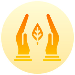 plant vector round gradient icon