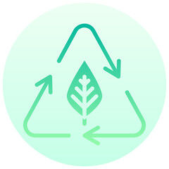 recycle vector round gradient icon