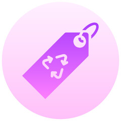 reuse tag vector round gradient icon