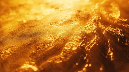 Fototapeta premium Golden Texture, Abstract Art, Metallic Shine, Warm Tones, Light Reflections