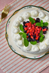 メキシコのスイーツ パステル・デ・トレス・レチェス(3種のミルクのケーキ) コピースペースあり  Mexican sweets Pastel de Tres Leches ( Mexican Tres Leches Cake,Tres Leches Cake,Three Milk Cake, 3 Milk Cake) with copy space