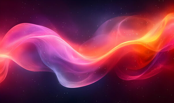 Abstract cosmic wave, vibrant colors, space, energy, design