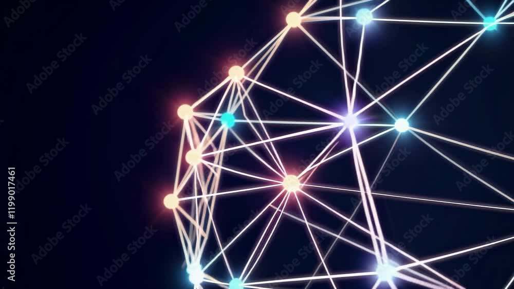 Aufkleber interconnected lines and lights create a mesmerizing visual display of networks and technology