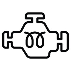 Diesel Engine icon line vector illustration