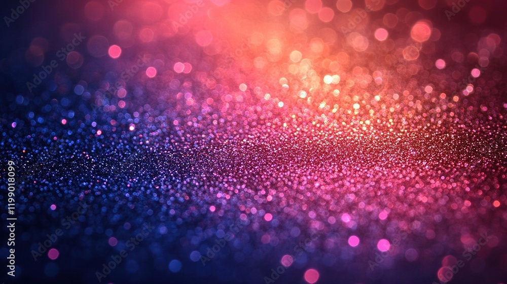 Poster glittering dust with bokeh, gradient background for festive design