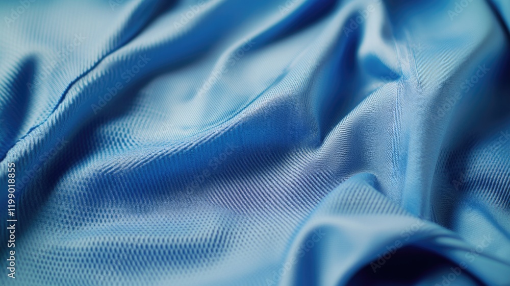 Aufkleber a close-up view of blue fabric with intricate texture and pattern