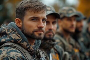Fototapeta premium A close-up shot of a man wearing a military uniform, suitable for use in historical or patriotic contexts