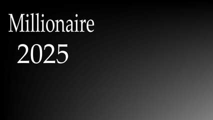 Millionaire 2025 black plain background 