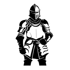 Fototapeta premium Knight in Majestic Armor – A Striking Depiction of Chivalry and Valor. Perfect for Posters, Gaming Art, Book Covers, Apparel, or Fantasy-Themed Projects, Heroic Spirit of Medieval Warriors